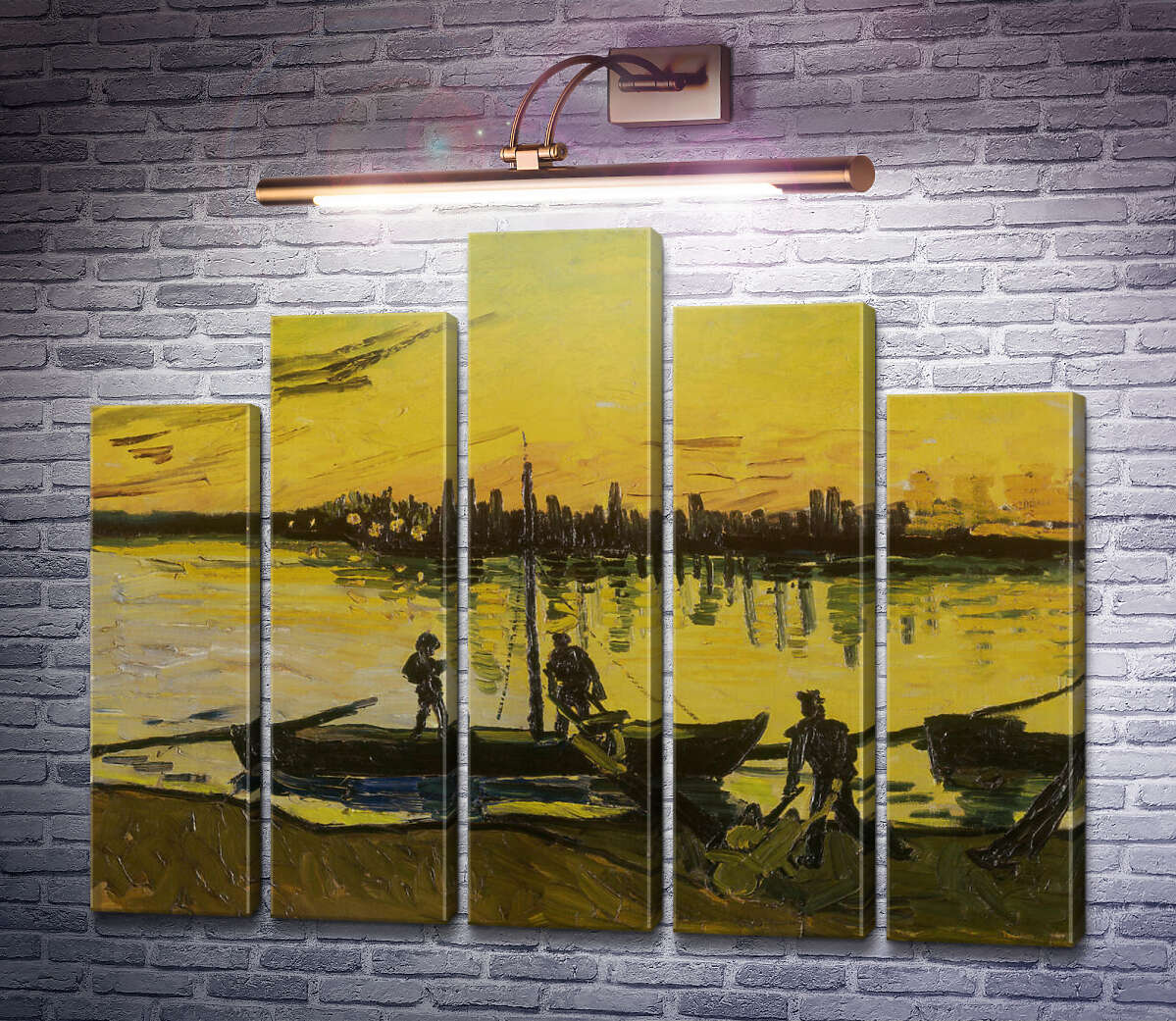 Модульна картина Вугільні баржі (Coal Barges), 1888 (Модуль №29) Вінсент Ван Гог Модульна картина Вугільні баржі (Coal Barges), 1888 (Модуль №29) Вінсент Ван Гог