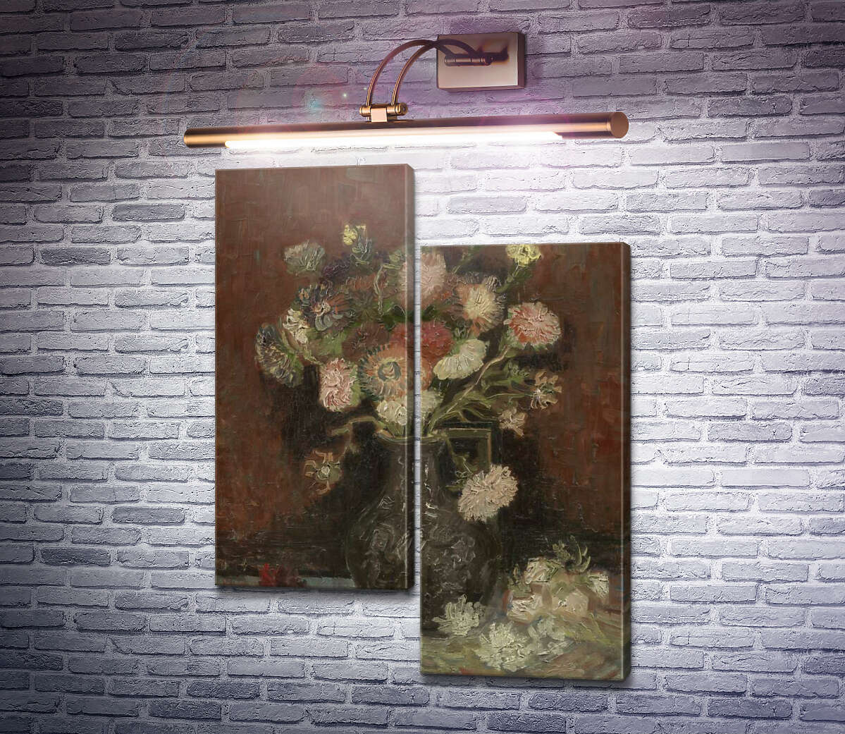 Модульная картина Ваза с китайскими астрами и гладиолусами (Vase with Chinese Asters and Gladioli), 1886 (Модуль №9) Винсент Ван Гог Модульная картина Ваза с китайскими астрами и гладиолусами (Vase with Chinese Asters and Gladioli), 1886 (Модуль №9) Винсент Ван Гог
