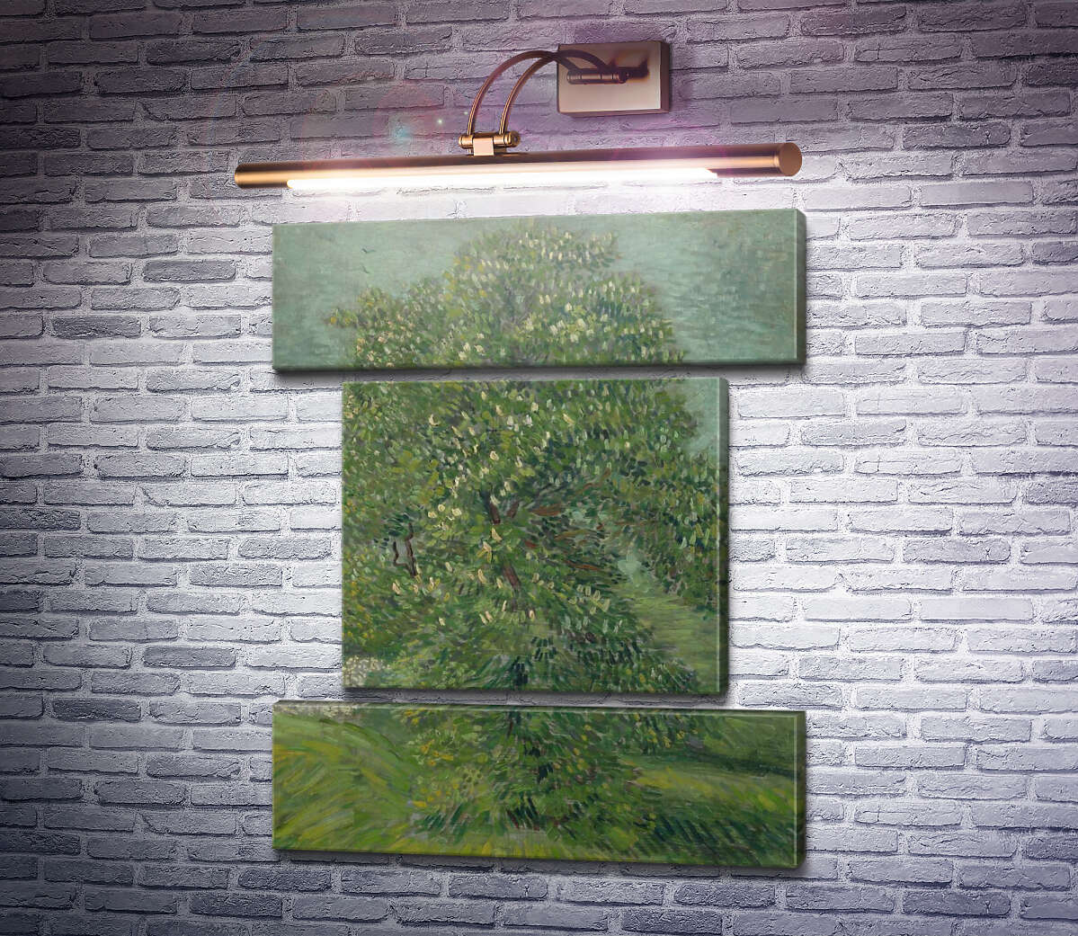 Модульная картина Цветущий каштан (Chestnut Tree in Blossom), 1887 (Модуль №18) Винсент Ван Гог Модульная картина Цветущий каштан (Chestnut Tree in Blossom), 1887 (Модуль №18) Винсент Ван Гог