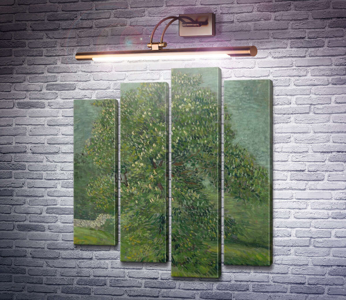 Модульна картина Квітучий каштан (Chestnut Tree in Blossom), 1887 (Модуль №3) Вінсент Ван Гог