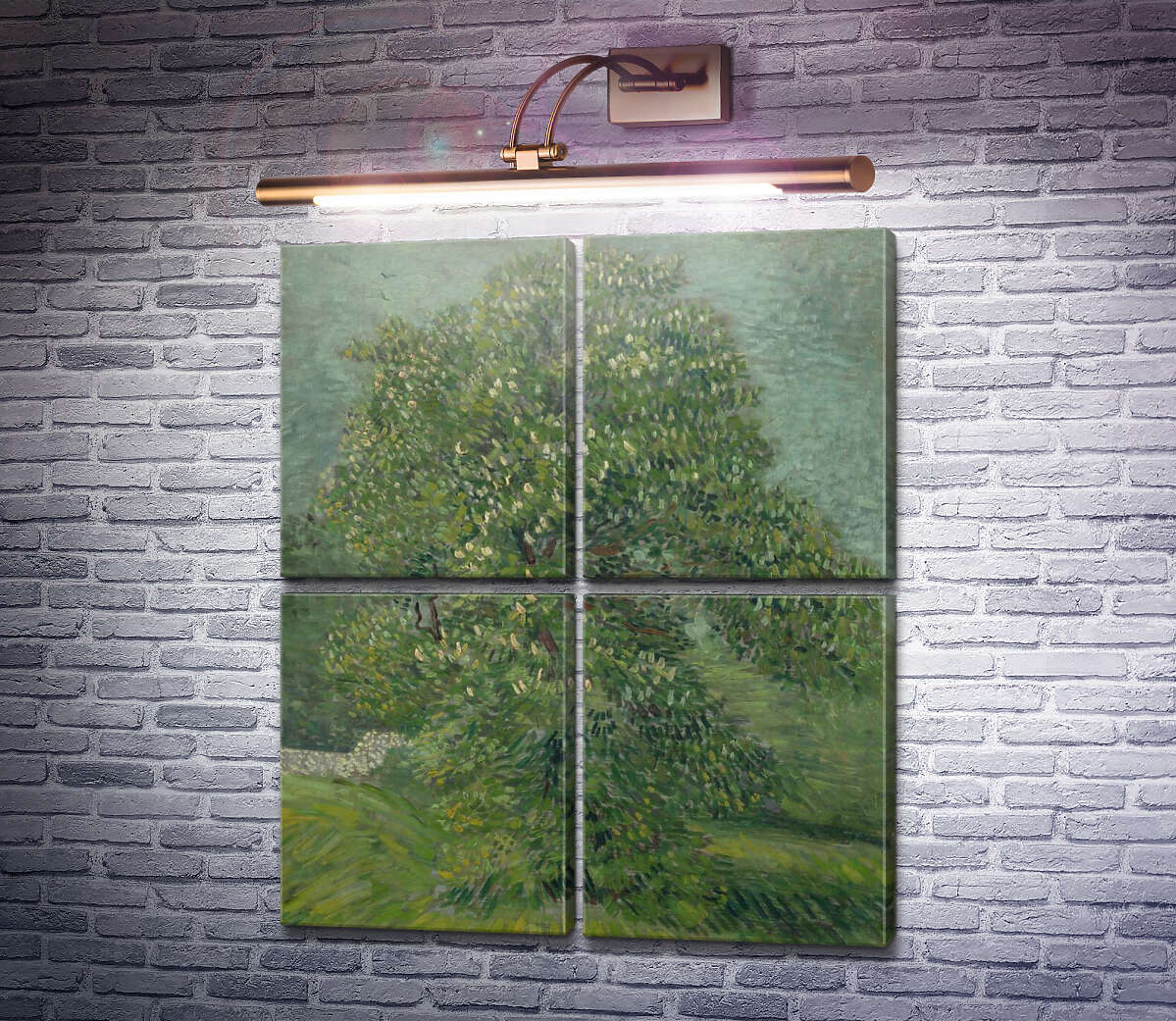 Модульная картина Цветущий каштан (Chestnut Tree in Blossom), 1887 (Модуль №25) Винсент Ван Гог Модульная картина Цветущий каштан (Chestnut Tree in Blossom), 1887 (Модуль №25) Винсент Ван Гог
