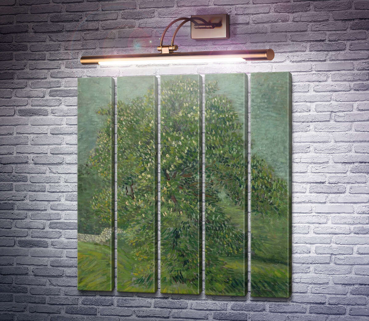 Модульная картина Цветущий каштан (Chestnut Tree in Blossom), 1887 (Модуль №26) Винсент Ван Гог Модульная картина Цветущий каштан (Chestnut Tree in Blossom), 1887 (Модуль №26) Винсент Ван Гог