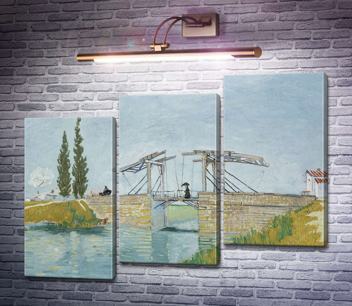 Модульна картина Міст Ланглуа в Арлі (The Langlois Bridge at Arles), 1888 (Модуль №14) Вінсент Ван Гог