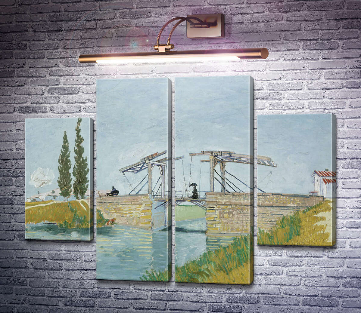 Модульна картина Міст Ланглуа в Арлі (The Langlois Bridge at Arles), 1888 (Модуль №20) Вінсент Ван Гог