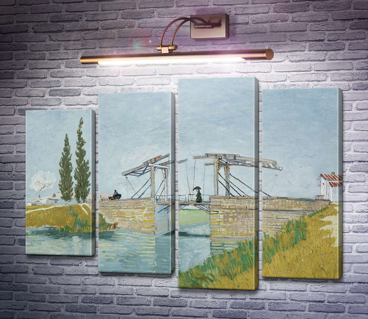 Модульна картина Міст Ланглуа в Арлі (The Langlois Bridge at Arles), 1888 (Модуль №3) Вінсент Ван Гог Модульна картина Міст Ланглуа в Арлі (The Langlois Bridge at Arles), 1888 (Модуль №3) Вінсент Ван Гог