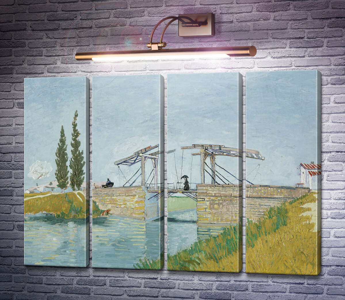 Модульна картина Міст Ланглуа в Арлі (The Langlois Bridge at Arles), 1888 (Модуль №24) Вінсент Ван Гог Модульна картина Міст Ланглуа в Арлі (The Langlois Bridge at Arles), 1888 (Модуль №24) Вінсент Ван Гог