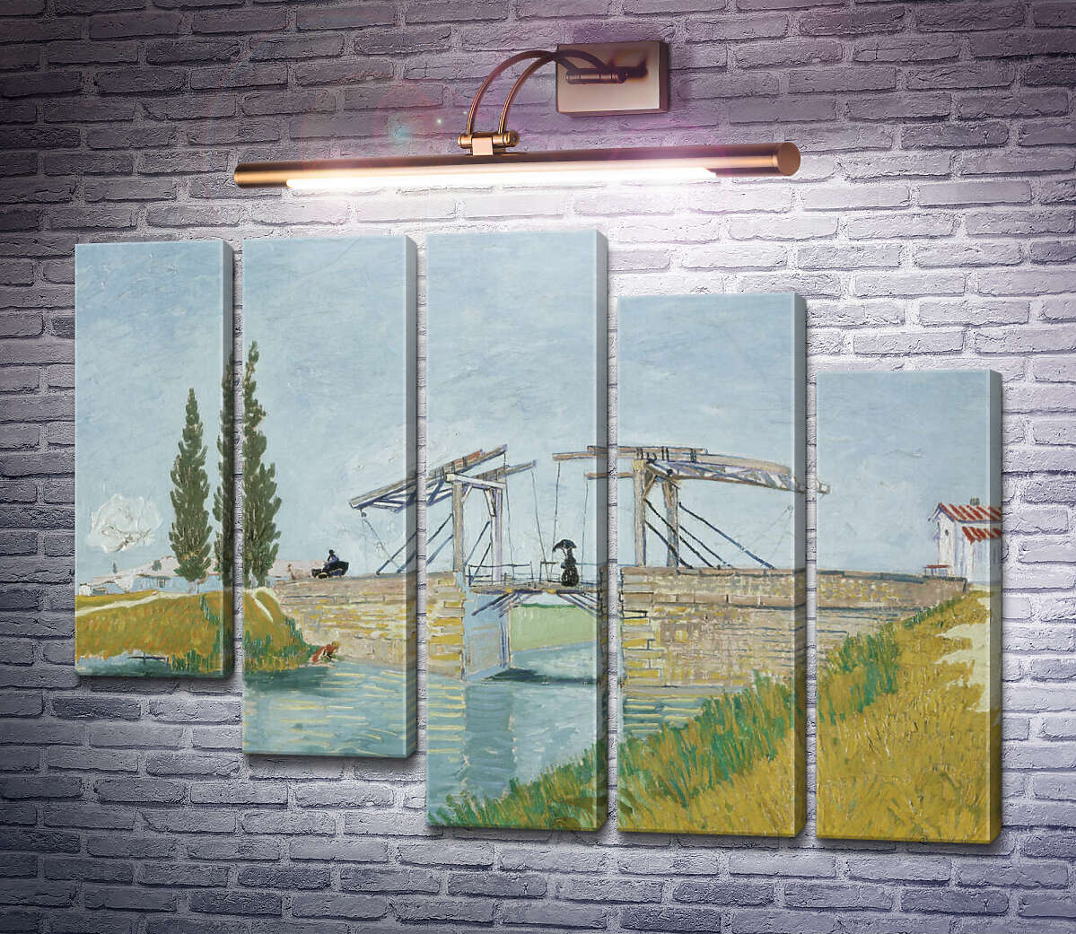Модульна картина Міст Ланглуа в Арлі (The Langlois Bridge at Arles), 1888 (Модуль №28) Вінсент Ван Гог