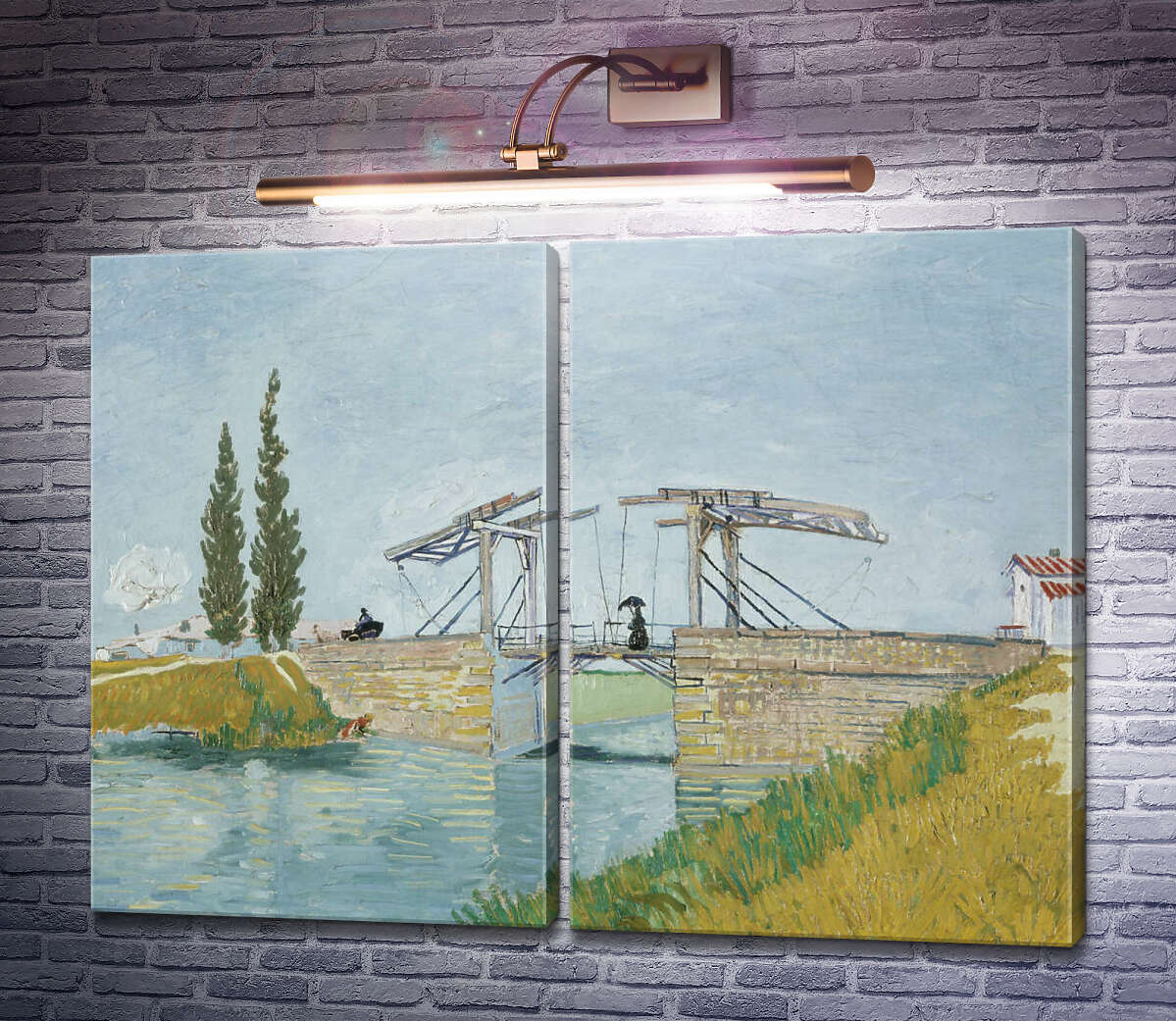 Модульна картина Міст Ланглуа в Арлі (The Langlois Bridge at Arles), 1888 (Модуль №6) Вінсент Ван Гог