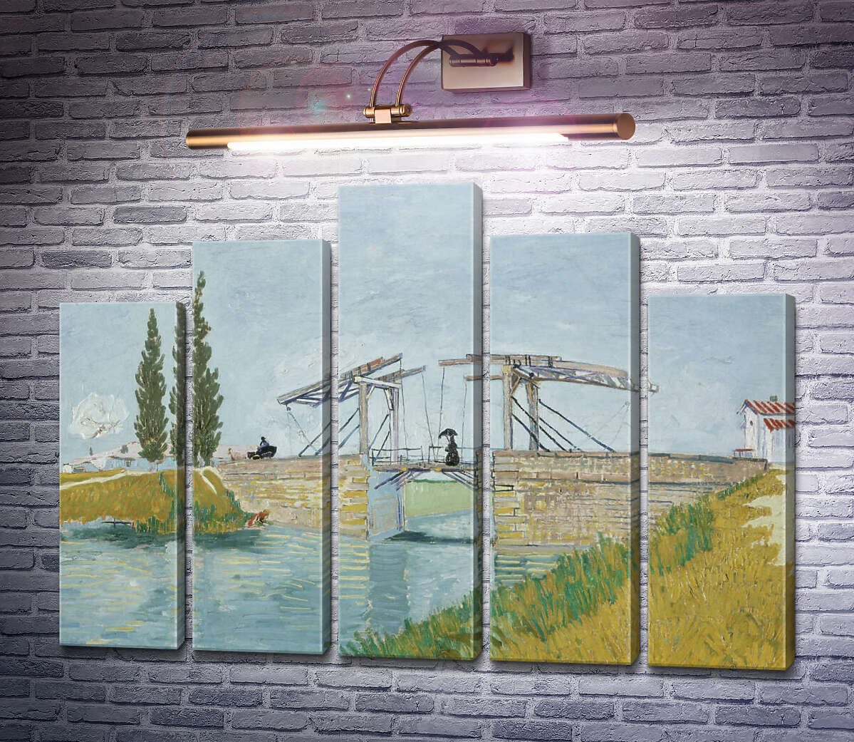 Модульна картина Міст Ланглуа в Арлі (The Langlois Bridge at Arles), 1888 (Модуль №29) Вінсент Ван Гог Модульна картина Міст Ланглуа в Арлі (The Langlois Bridge at Arles), 1888 (Модуль №29) Вінсент Ван Гог