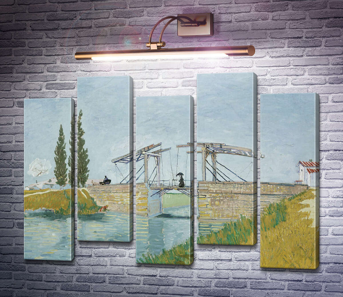 Модульна картина Міст Ланглуа в Арлі (The Langlois Bridge at Arles), 1888 (Модуль №30) Вінсент Ван Гог