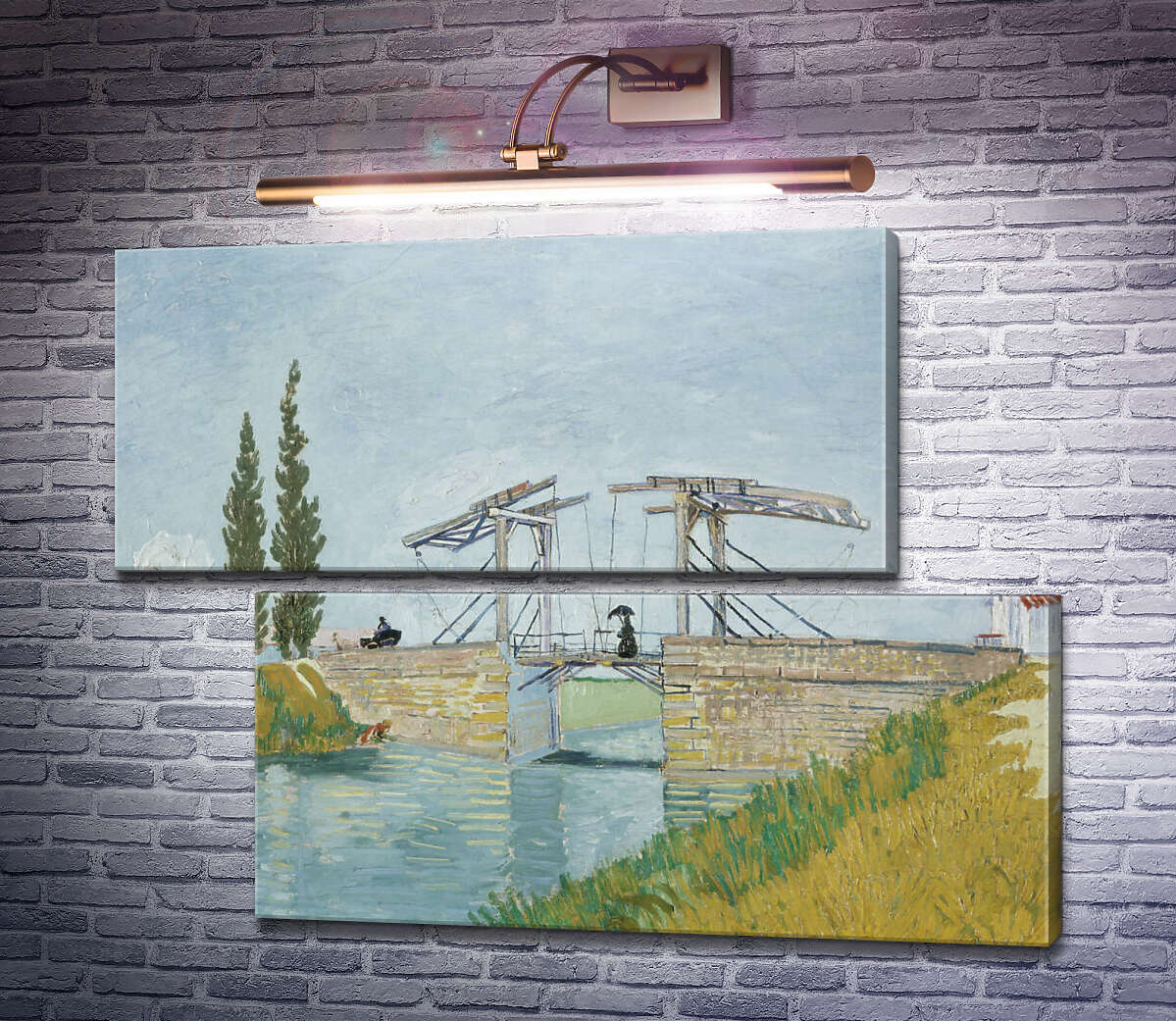 Модульна картина Міст Ланглуа в Арлі (The Langlois Bridge at Arles), 1888 (Модуль №8) Вінсент Ван Гог