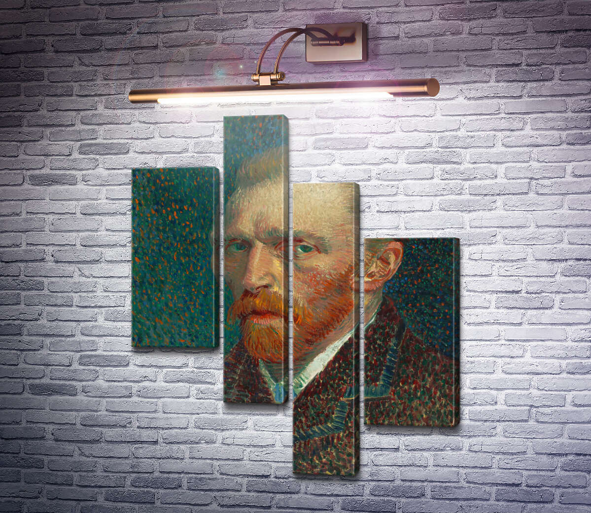 Модульная картина Автопортрет (Self Portrait), 1887 (Модуль №21) Винсент Ван Гог