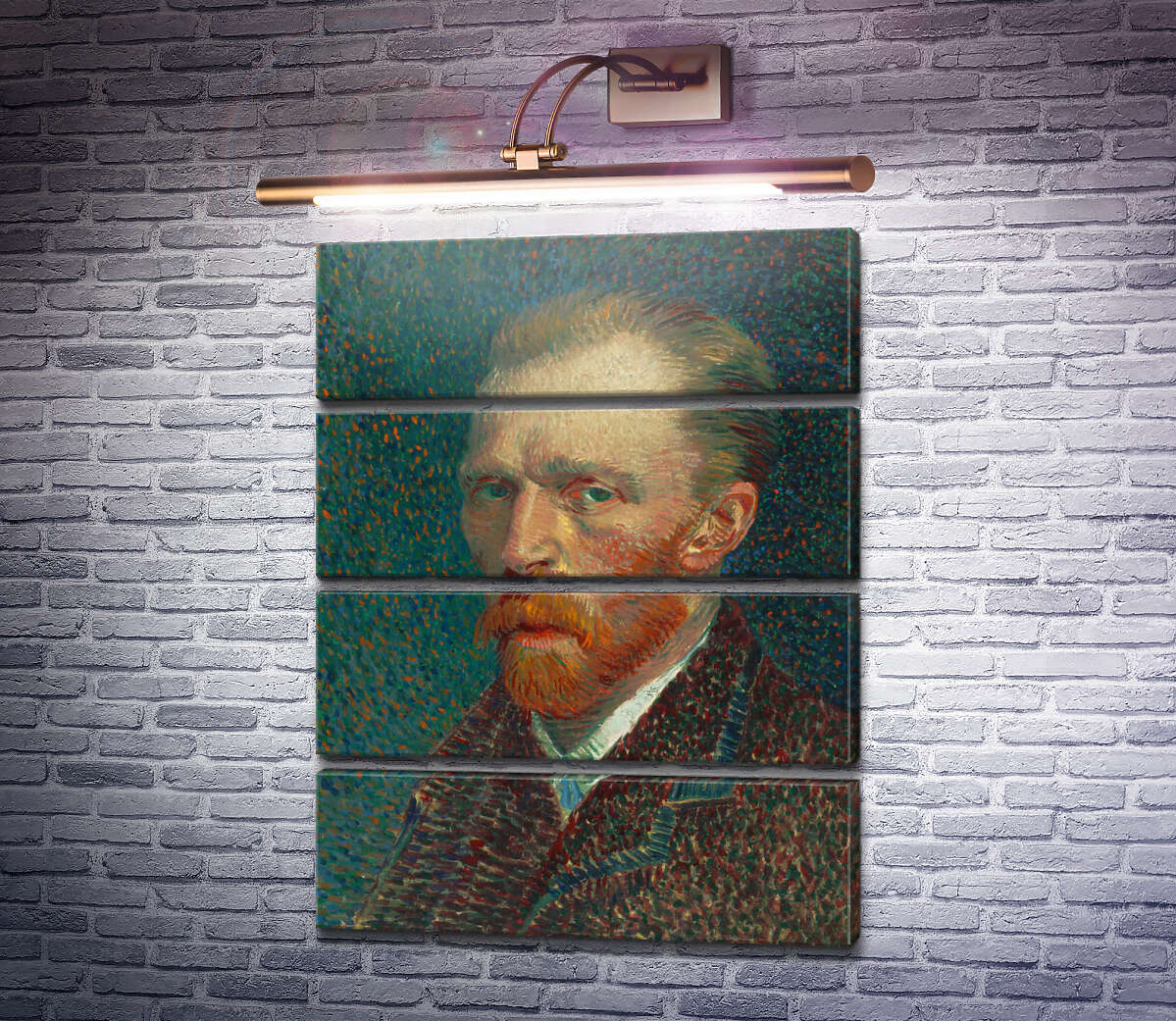 Модульная картина Автопортрет (Self Portrait), 1887 (Модуль №22) Винсент Ван Гог