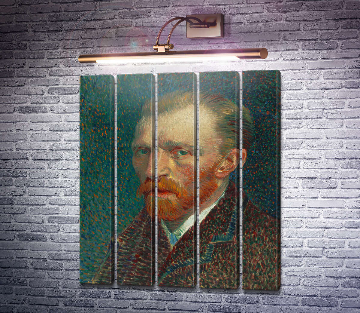Модульная картина Автопортрет (Self Portrait), 1887 (Модуль №26) Винсент Ван Гог