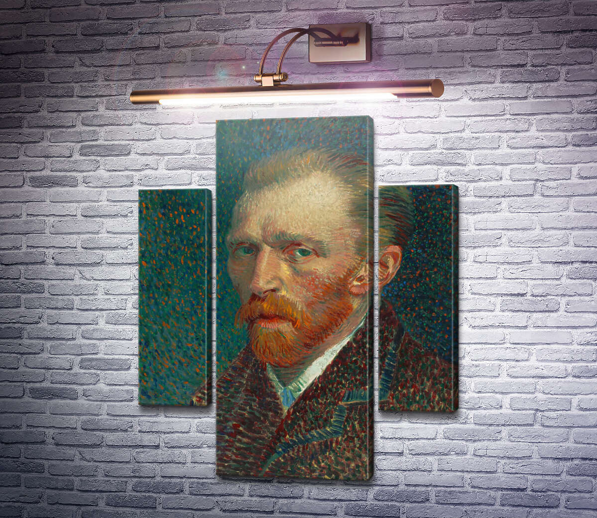 Модульна картина Автопортрет (Self Portrait), 1887 (Модуль №5) Вінсент Ван Гог Модульна картина Автопортрет (Self Portrait), 1887 (Модуль №5) Вінсент Ван Гог