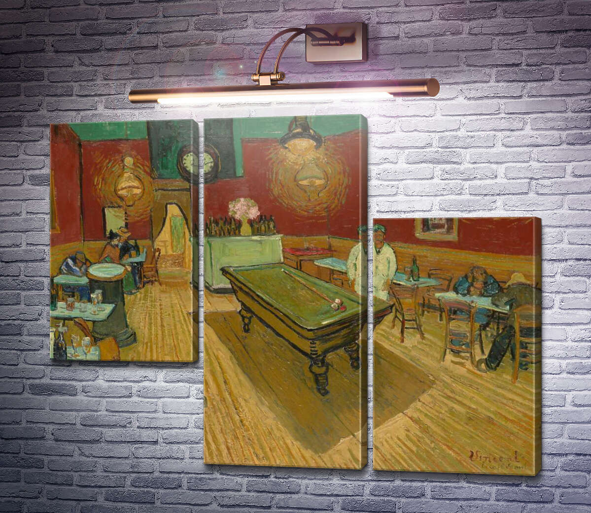 Модульная картина Ночное кафе на площади Ламартин в Арле (Night Cafe), 1888 (Модуль №13) Винсент Ван Гог Модульная картина Ночное кафе на площади Ламартин в Арле (Night Cafe), 1888 (Модуль №13) Винсент Ван Гог