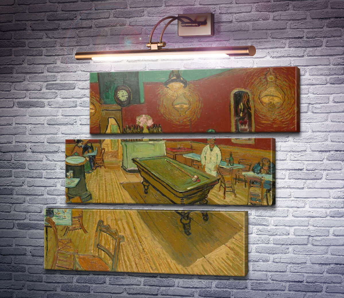 Модульная картина Ночное кафе на площади Ламартин в Арле (Night Cafe), 1888 (Модуль №17) Винсент Ван Гог