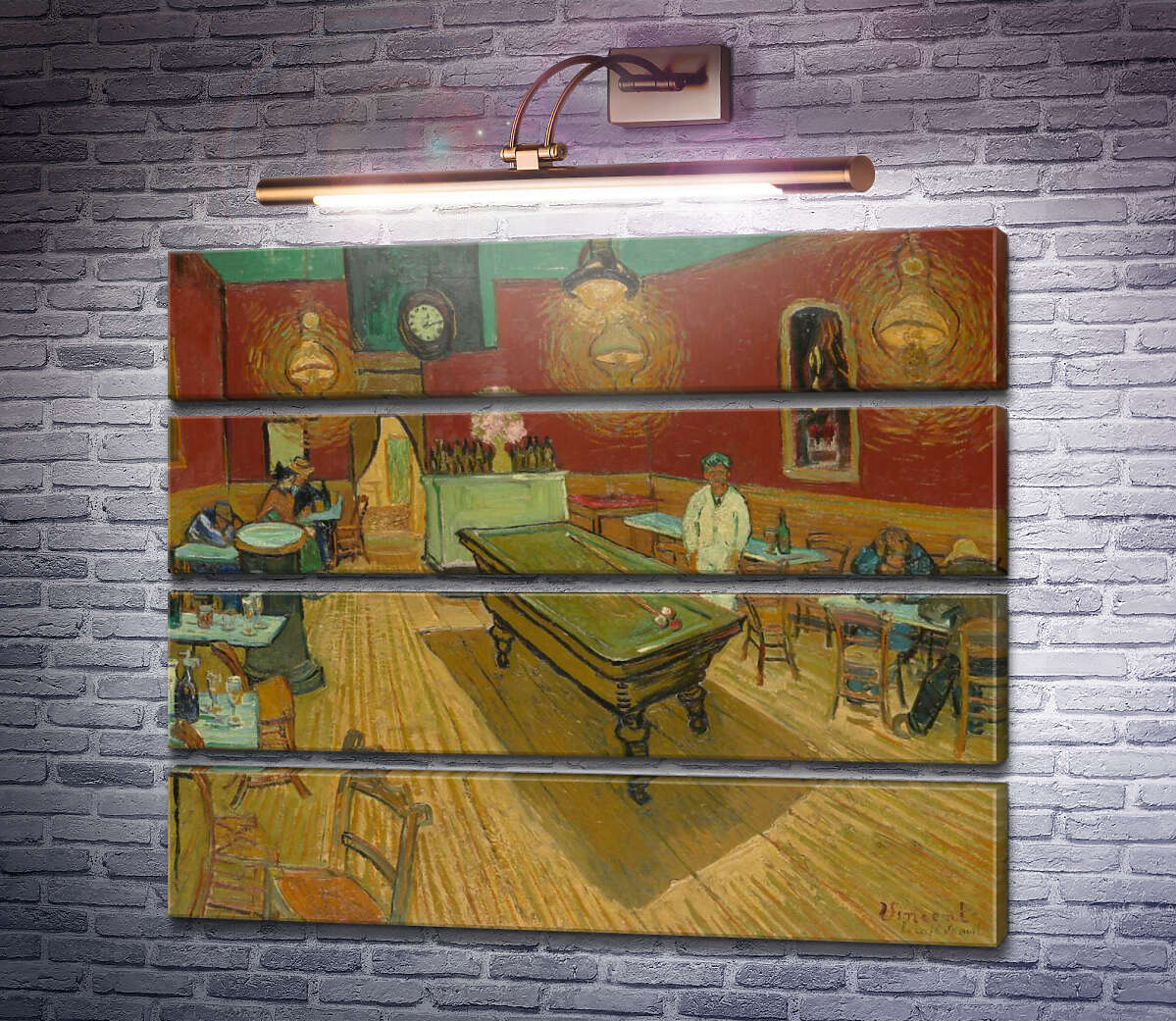 Модульна картина Нічне кафе на площі Ламартін в Арлі (Night Cafe), 1888 (Модуль №22) Вінсент Ван Гог