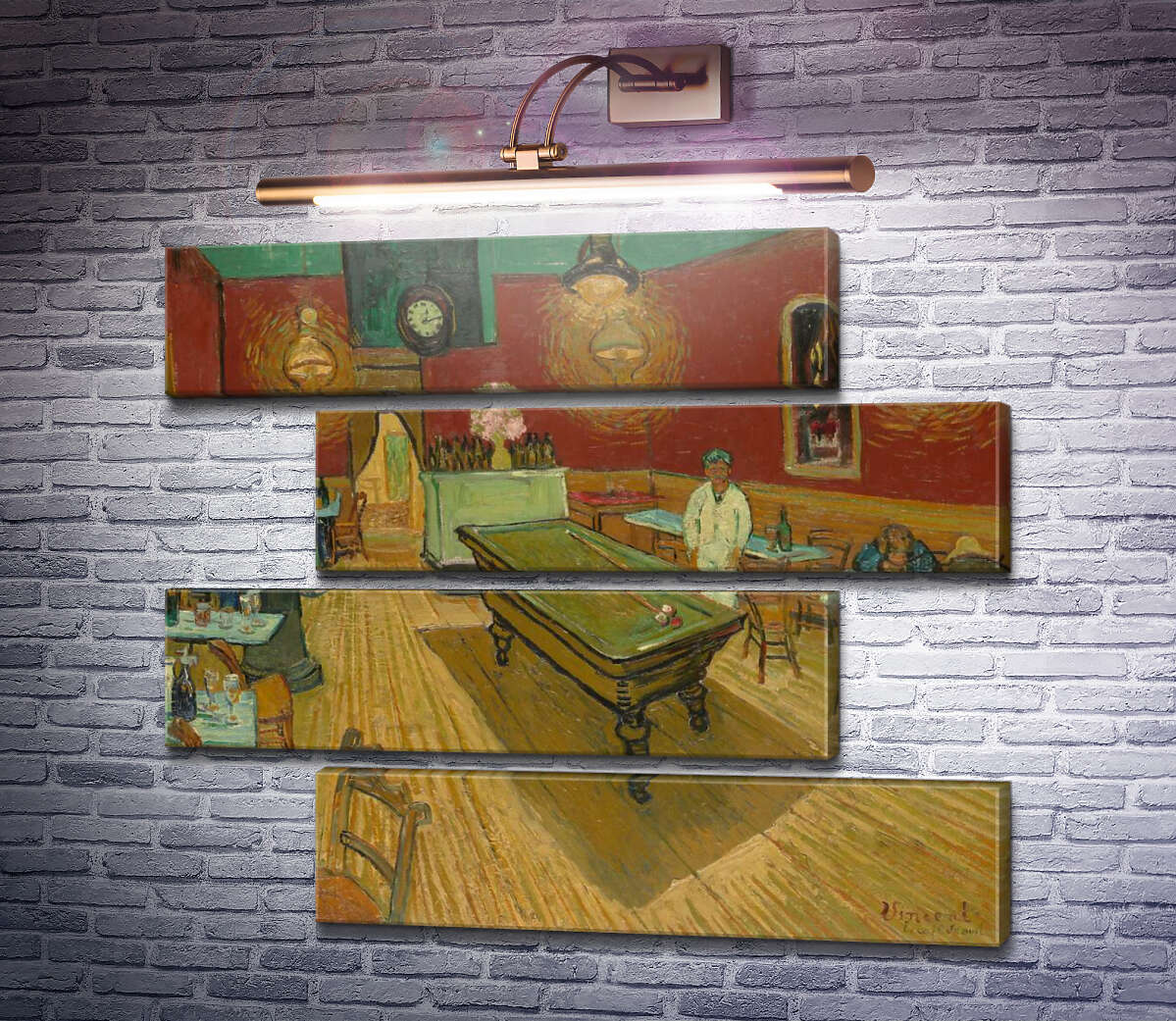 Модульна картина Нічне кафе на площі Ламартін в Арлі (Night Cafe), 1888 (Модуль №23) Вінсент Ван Гог