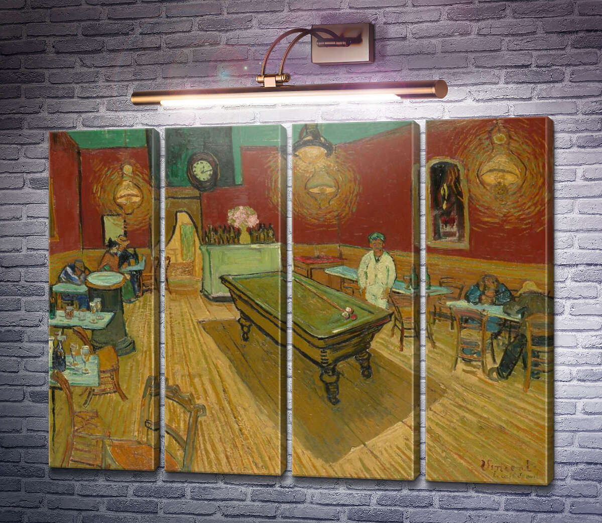 Модульна картина Нічне кафе на площі Ламартін в Арлі (Night Cafe), 1888 (Модуль №24) Вінсент Ван Гог Модульна картина Нічне кафе на площі Ламартін в Арлі (Night Cafe), 1888 (Модуль №24) Вінсент Ван Гог