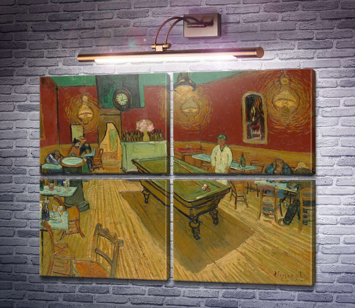 Модульна картина Нічне кафе на площі Ламартін в Арлі (Night Cafe), 1888 (Модуль №25) Вінсент Ван Гог Модульна картина Нічне кафе на площі Ламартін в Арлі (Night Cafe), 1888 (Модуль №25) Вінсент Ван Гог