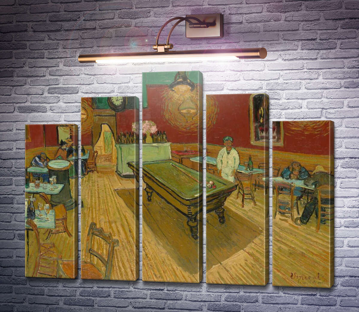 Модульная картина Ночное кафе на площади Ламартин в Арле (Night Cafe), 1888 (Модуль №29) Винсент Ван Гог Модульная картина Ночное кафе на площади Ламартин в Арле (Night Cafe), 1888 (Модуль №29) Винсент Ван Гог