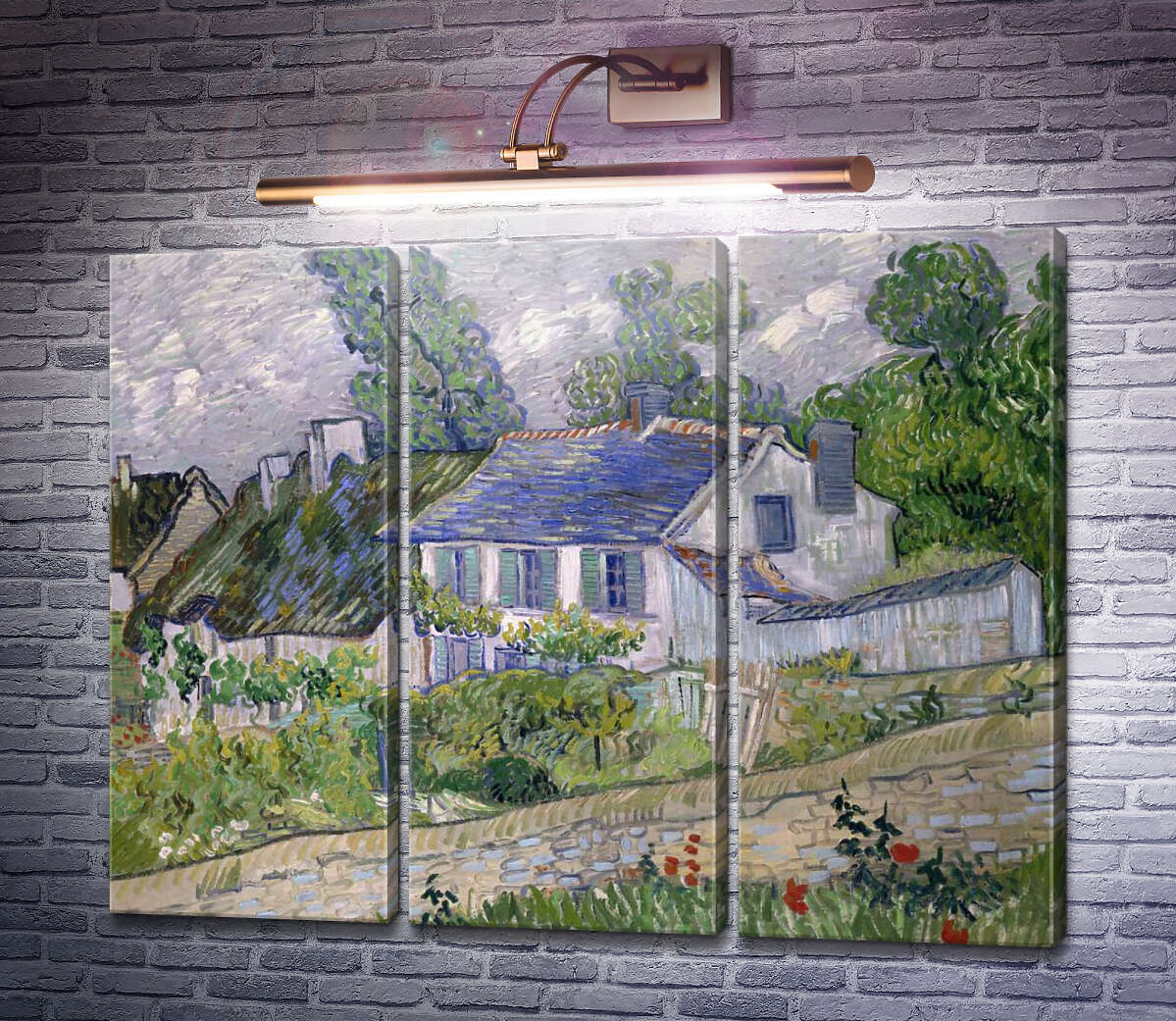 Модульна картина Будинки в Овері (Houses in Auvers), 1890 01 (Модуль №2) Вінсент Ван Гог Модульна картина Будинки в Овері (Houses in Auvers), 1890 01 (Модуль №2) Вінсент Ван Гог