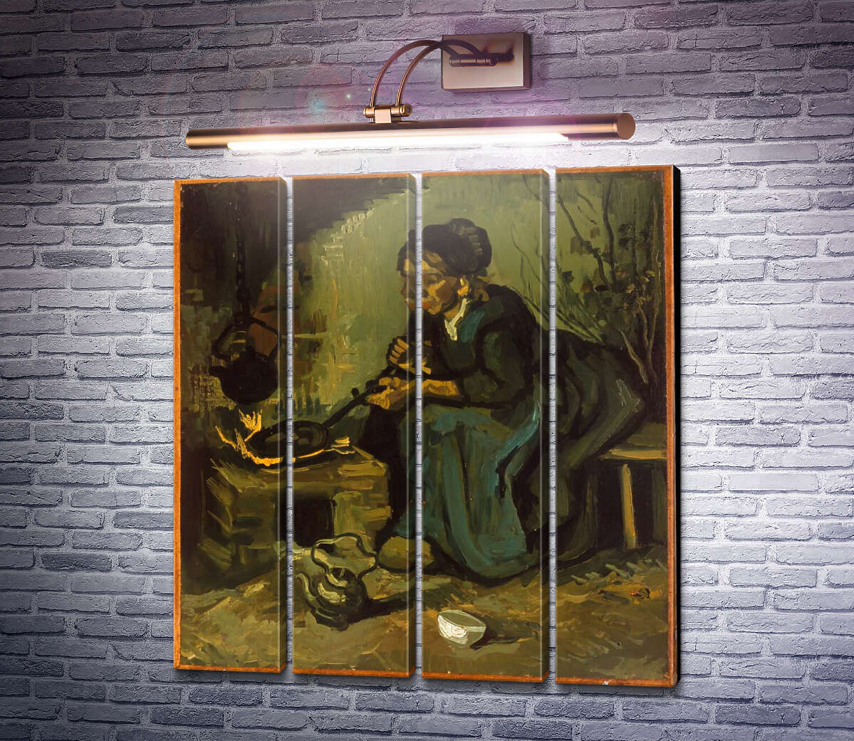 Модульная картина Крестьянка готовит у камина (Peasant Woman Cooking by a Fireplace), 1885 (Модуль №24) Винсент Ван Гог Модульная картина Крестьянка готовит у камина (Peasant Woman Cooking by a Fireplace), 1885 (Модуль №24) Винсент Ван Гог