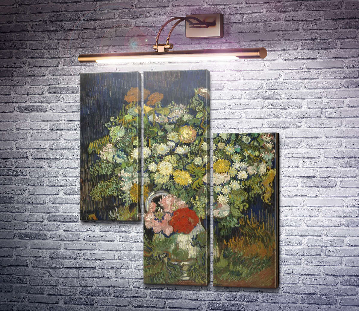 Модульна картина Ваза з квітами (Vase with Flowers), 1890 (Модуль №13) Вінсент Ван Гог