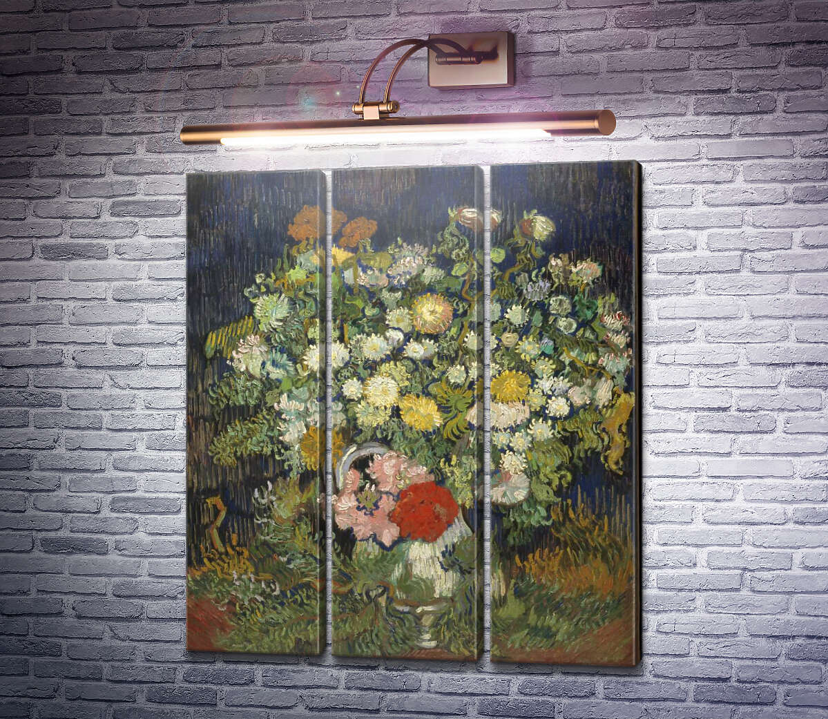 Модульна картина Ваза з квітами (Vase with Flowers), 1890 (Модуль №2) Вінсент Ван Гог Модульна картина Ваза з квітами (Vase with Flowers), 1890 (Модуль №2) Вінсент Ван Гог