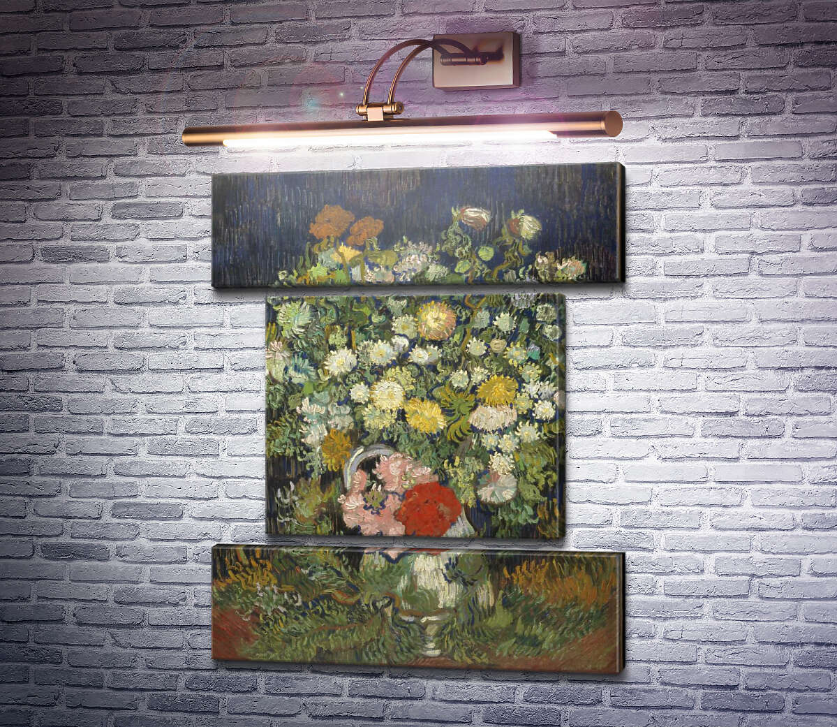Модульна картина Ваза з квітами (Vase with Flowers), 1890 (Модуль №18) Вінсент Ван Гог