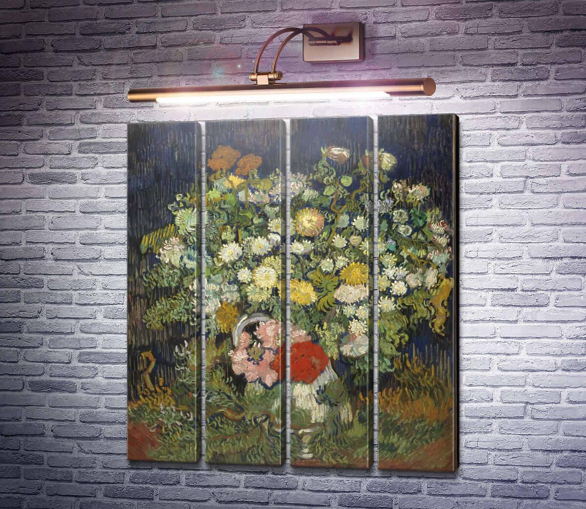 Модульная картина Ваза с цветами (Vase with Flowers), 1890 (Модуль №24) Винсент Ван Гог Модульная картина Ваза с цветами (Vase with Flowers), 1890 (Модуль №24) Винсент Ван Гог