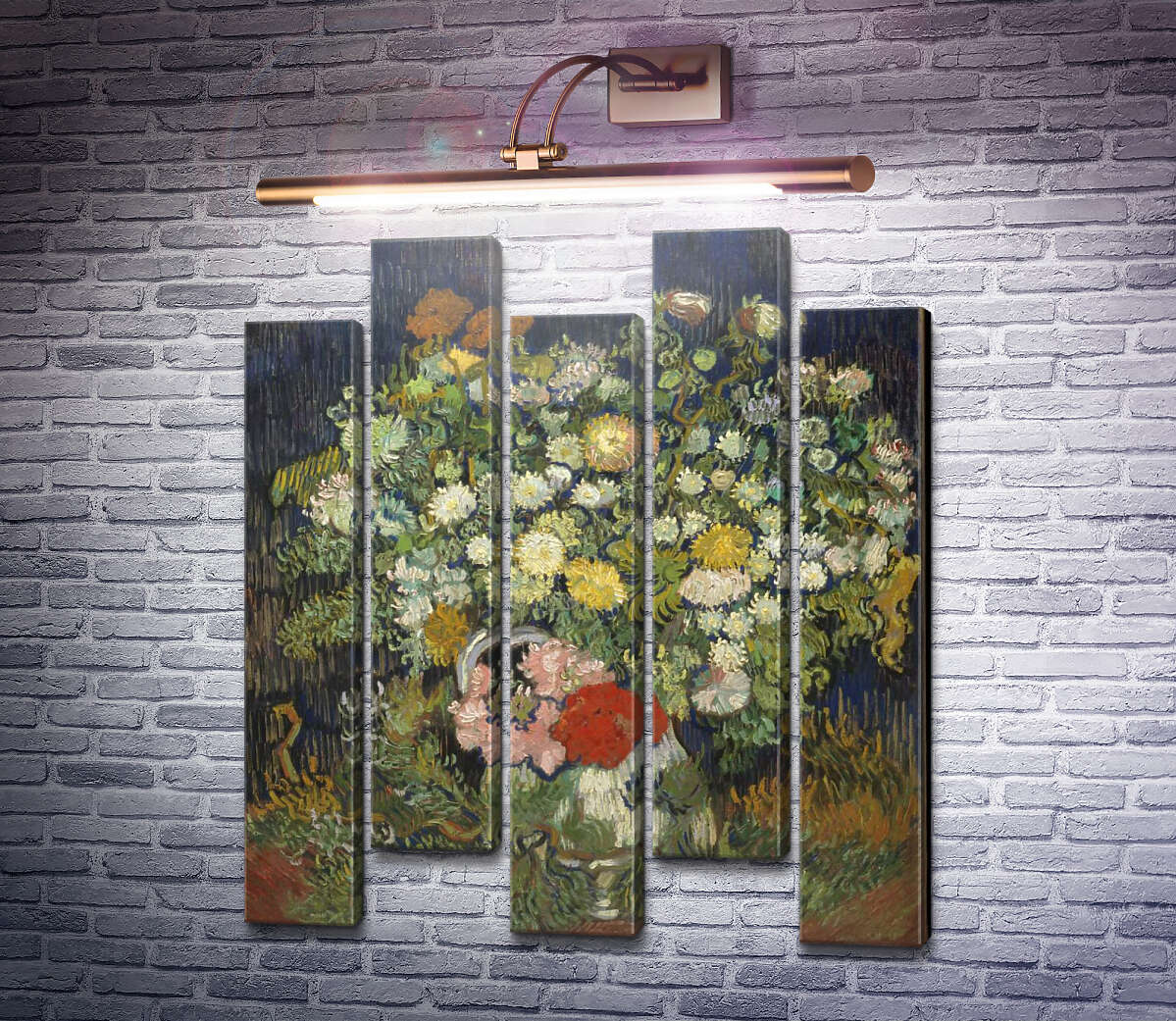 Модульна картина Ваза з квітами (Vase with Flowers), 1890 (Модуль №30) Вінсент Ван Гог