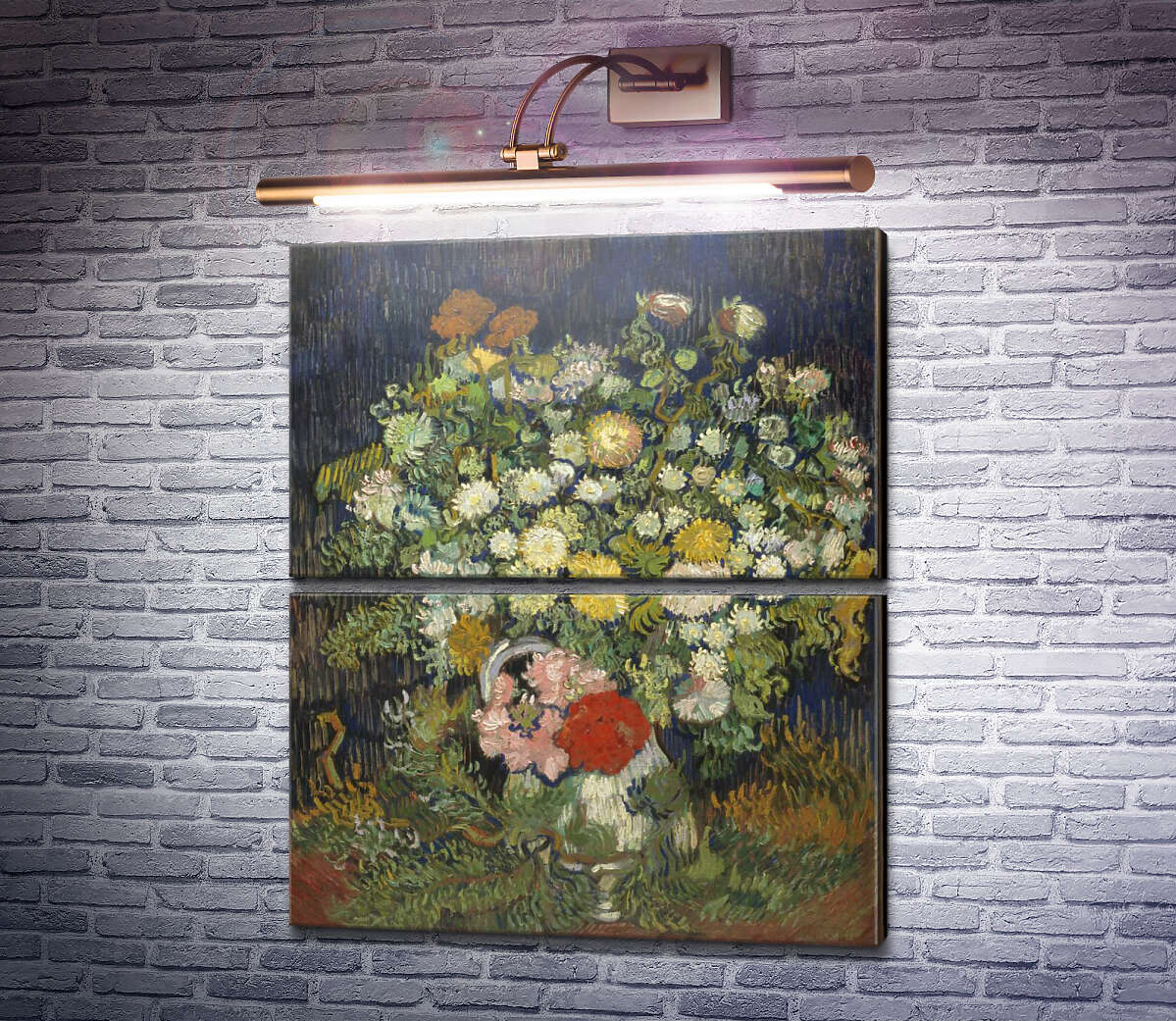 Модульная картина Ваза с цветами (Vase with Flowers), 1890 (Модуль №7) Винсент Ван Гог Модульная картина Ваза с цветами (Vase with Flowers), 1890 (Модуль №7) Винсент Ван Гог