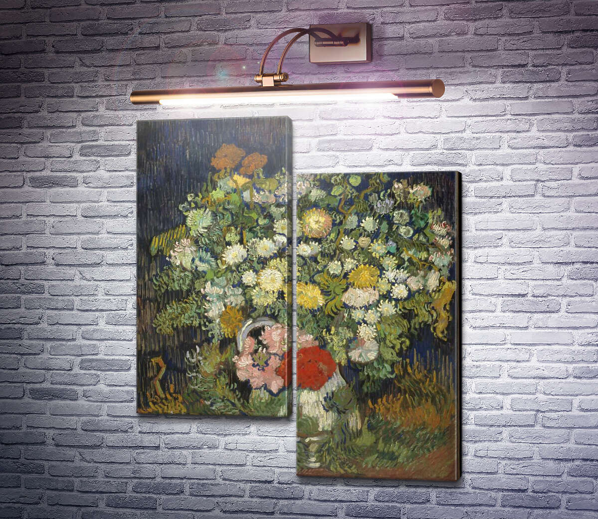 Модульна картина Ваза з квітами (Vase with Flowers), 1890 (Модуль №9) Вінсент Ван Гог Модульна картина Ваза з квітами (Vase with Flowers), 1890 (Модуль №9) Вінсент Ван Гог
