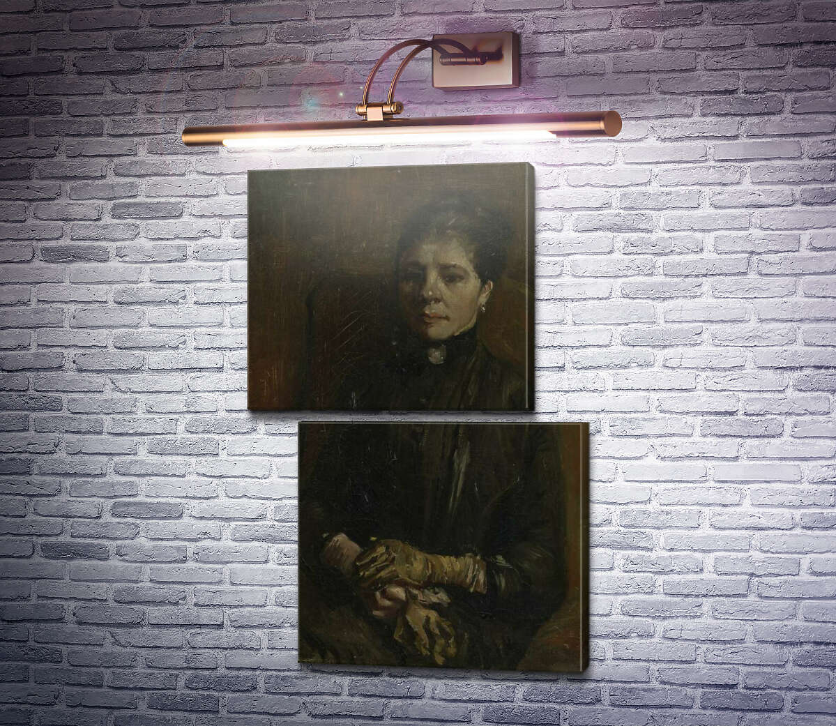 Модульна картина Портрет сидячої жінки (Portrait of a Woman Seated), 1886 (Модуль №8) Вінсент Ван Гог Модульна картина Портрет сидячої жінки (Portrait of a Woman Seated), 1886 (Модуль №8) Вінсент Ван Гог