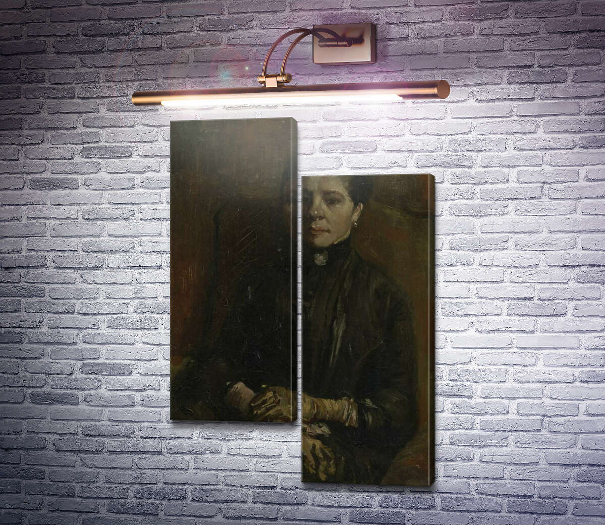 Модульная картина Портрет сидящей женщины (Portrait of a Woman Seated), 1886 (Модуль №9) Винсент Ван Гог