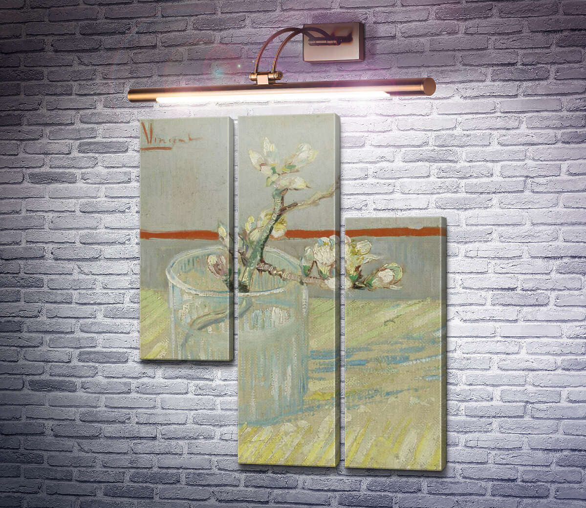 Модульна картина Квітуча гілка мигдалю в склянці (Blossoming Almond Branch in a Glass), 1888 (Модуль №13) Вінсент Ван Гог Модульна картина Квітуча гілка мигдалю в склянці (Blossoming Almond Branch in a Glass), 1888 (Модуль №13) Вінсент Ван Гог