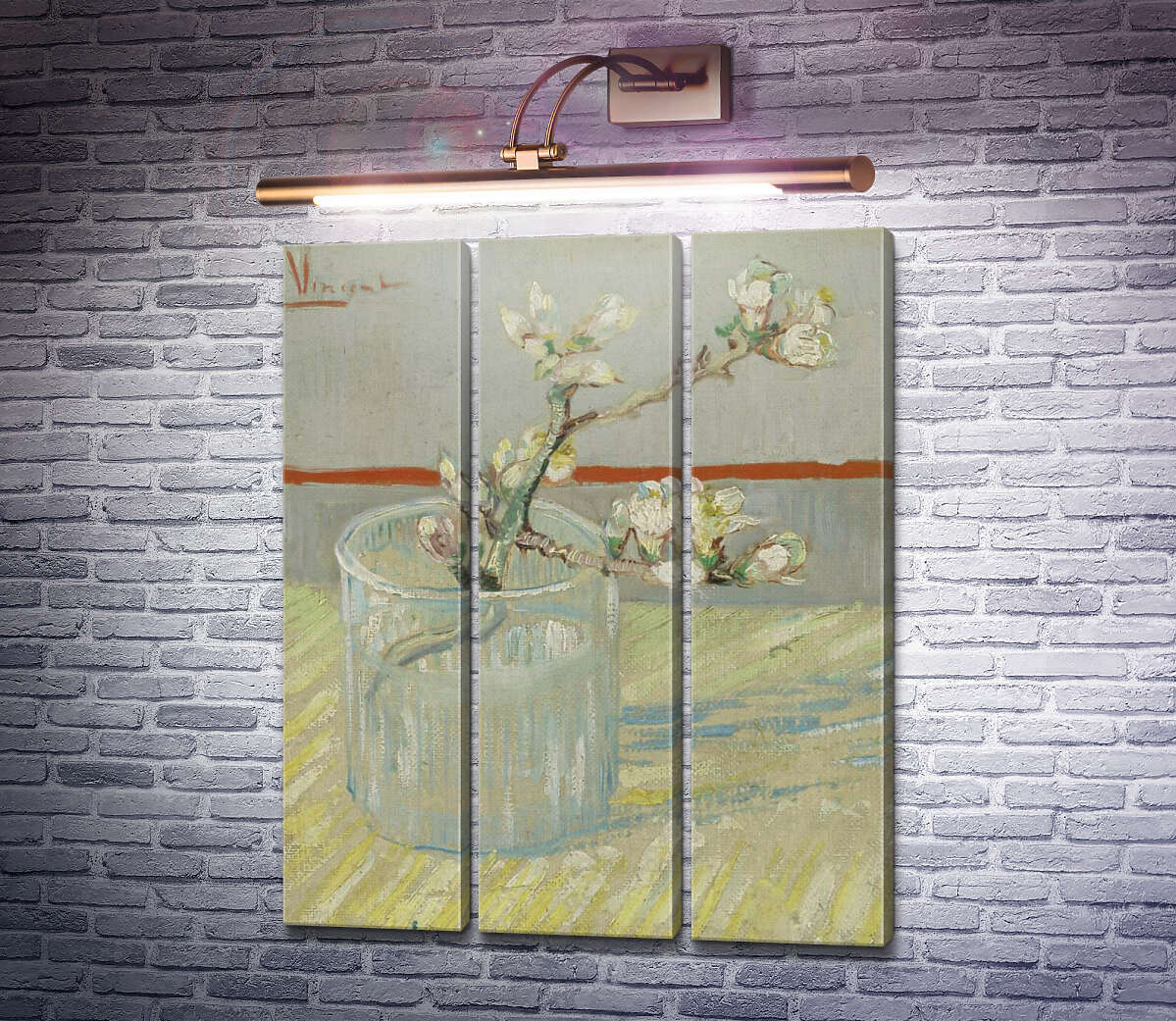 Модульна картина Квітуча гілка мигдалю в склянці (Blossoming Almond Branch in a Glass), 1888 (Модуль №2) Вінсент Ван Гог Модульна картина Квітуча гілка мигдалю в склянці (Blossoming Almond Branch in a Glass), 1888 (Модуль №2) Вінсент Ван Гог