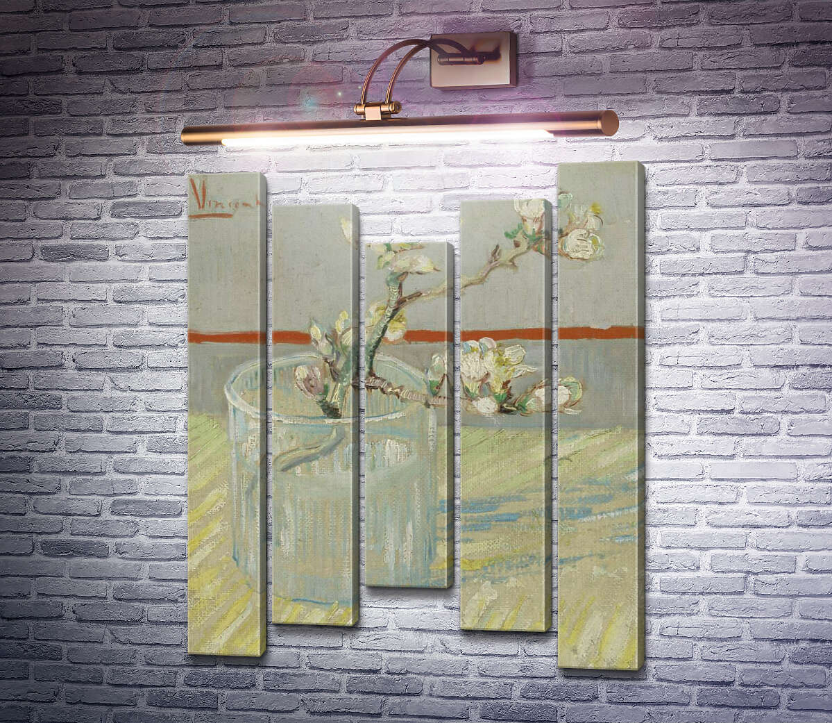 Модульная картина Цветущая ветвь миндаля в стакане (Blossoming Almond Branch in a Glass), 1888 (Модуль №27) Винсент Ван Гог Модульная картина Цветущая ветвь миндаля в стакане (Blossoming Almond Branch in a Glass), 1888 (Модуль №27) Винсент Ван Гог