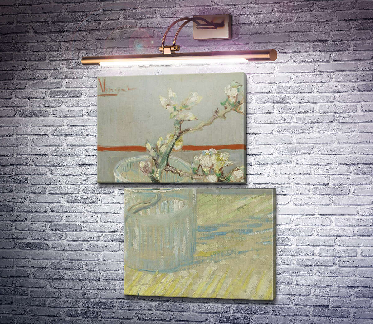 Модульна картина Квітуча гілка мигдалю в склянці (Blossoming Almond Branch in a Glass), 1888 (Модуль №8) Вінсент Ван Гог Модульна картина Квітуча гілка мигдалю в склянці (Blossoming Almond Branch in a Glass), 1888 (Модуль №8) Вінсент Ван Гог