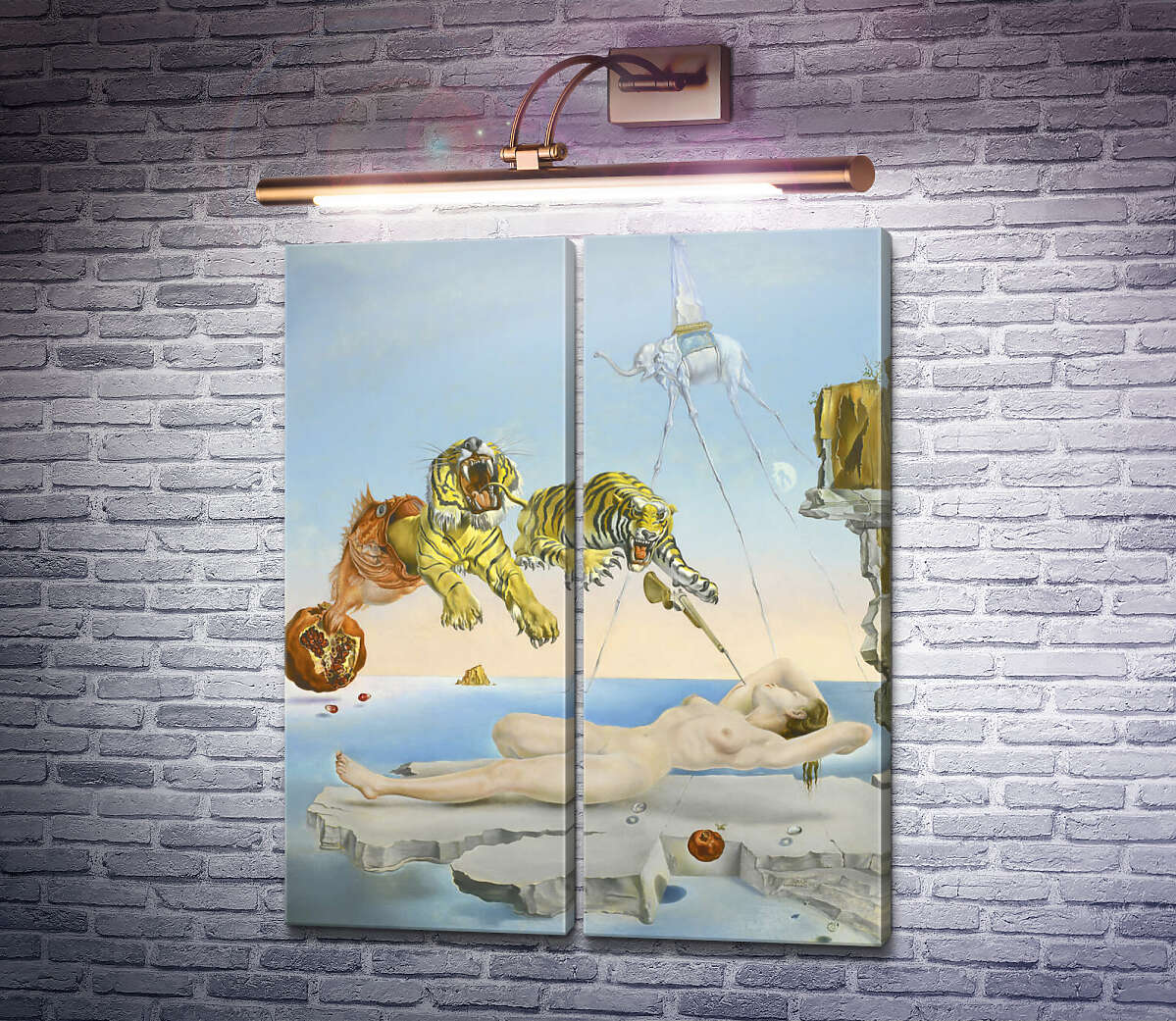 Модульна картина Сон, викликаний польотом бджоли навколо граната за секунду до пробудження Сальвадор Далі
