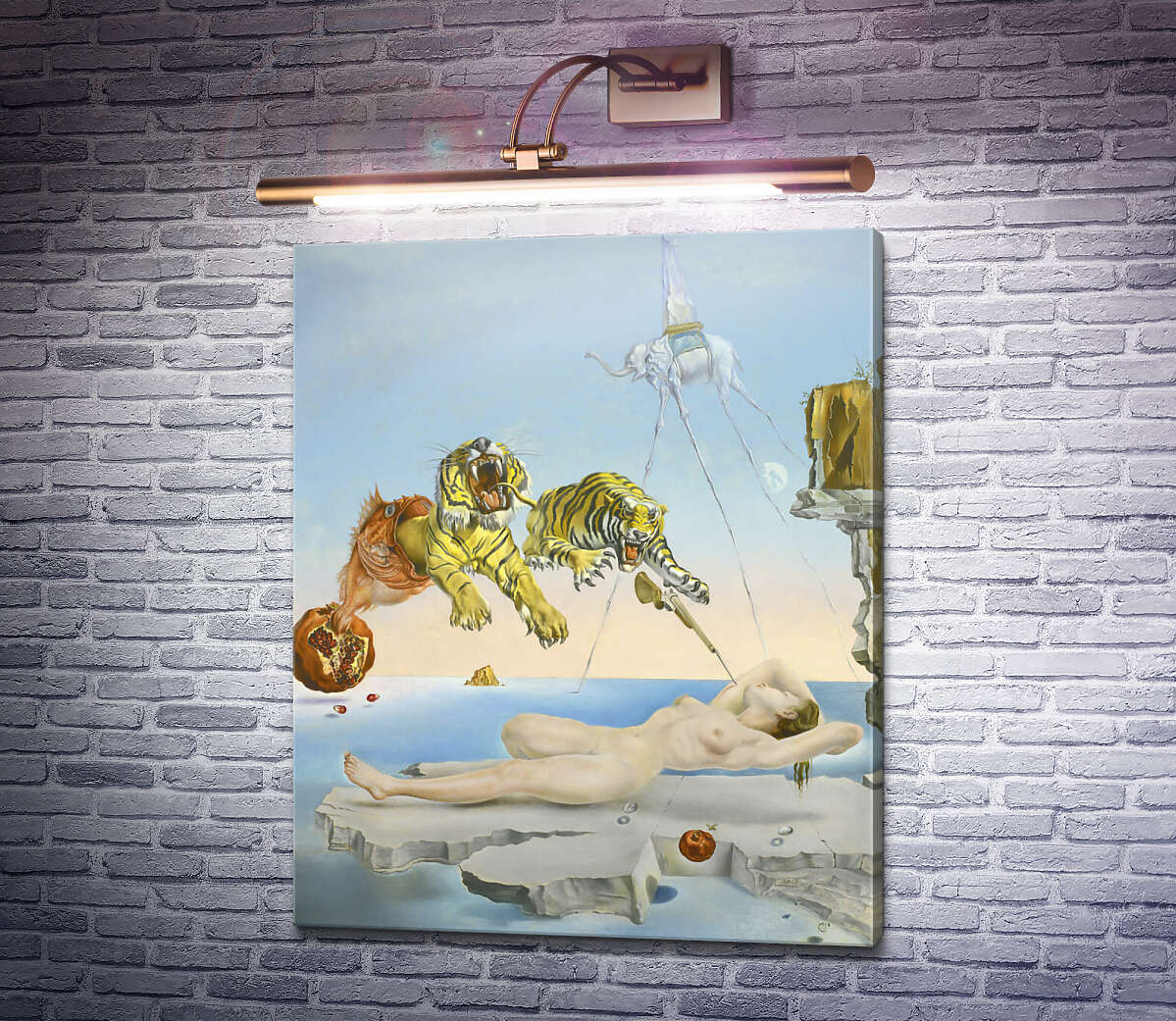 Картина Сон, викликаний польотом бджоли навколо граната за секунду до пробудження Сальвадор Далі