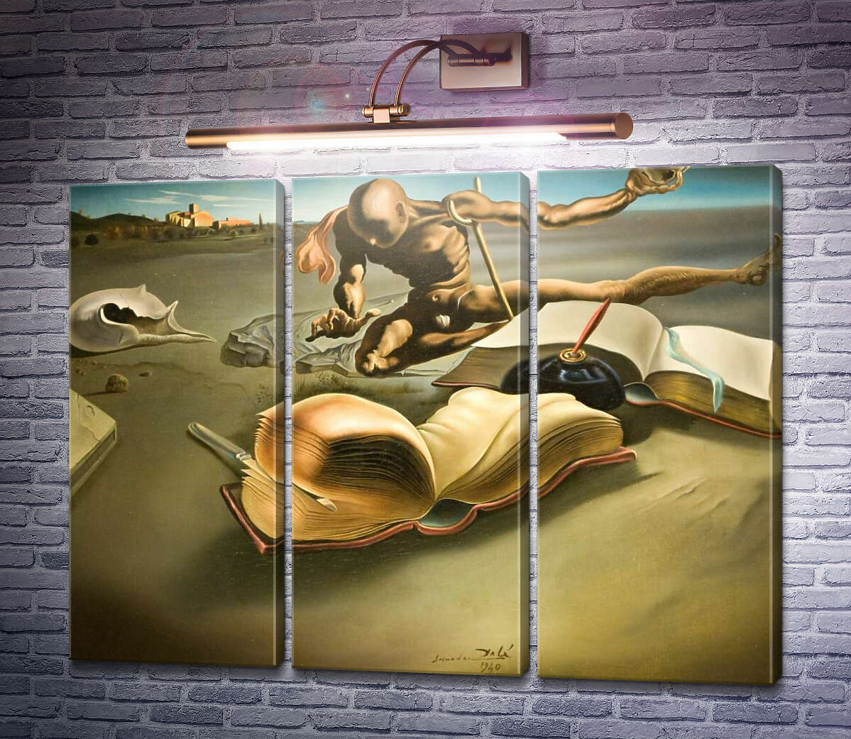 Модульна картина Книга, що перетворює себе в оголену жінку (Модуль №2) Сальвадор Далі