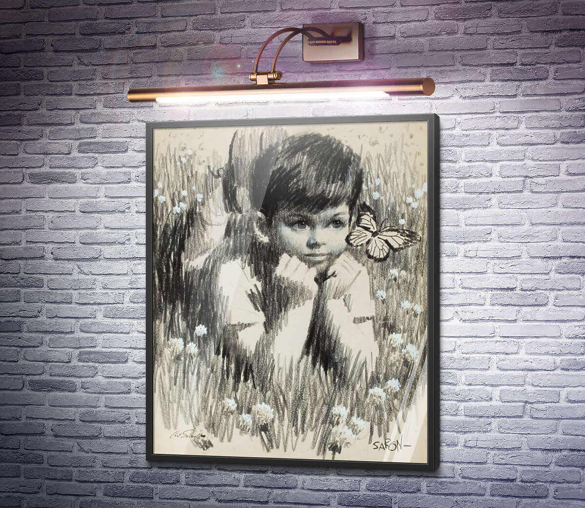 Постер Хлопчик в траві Артур Сарнофф