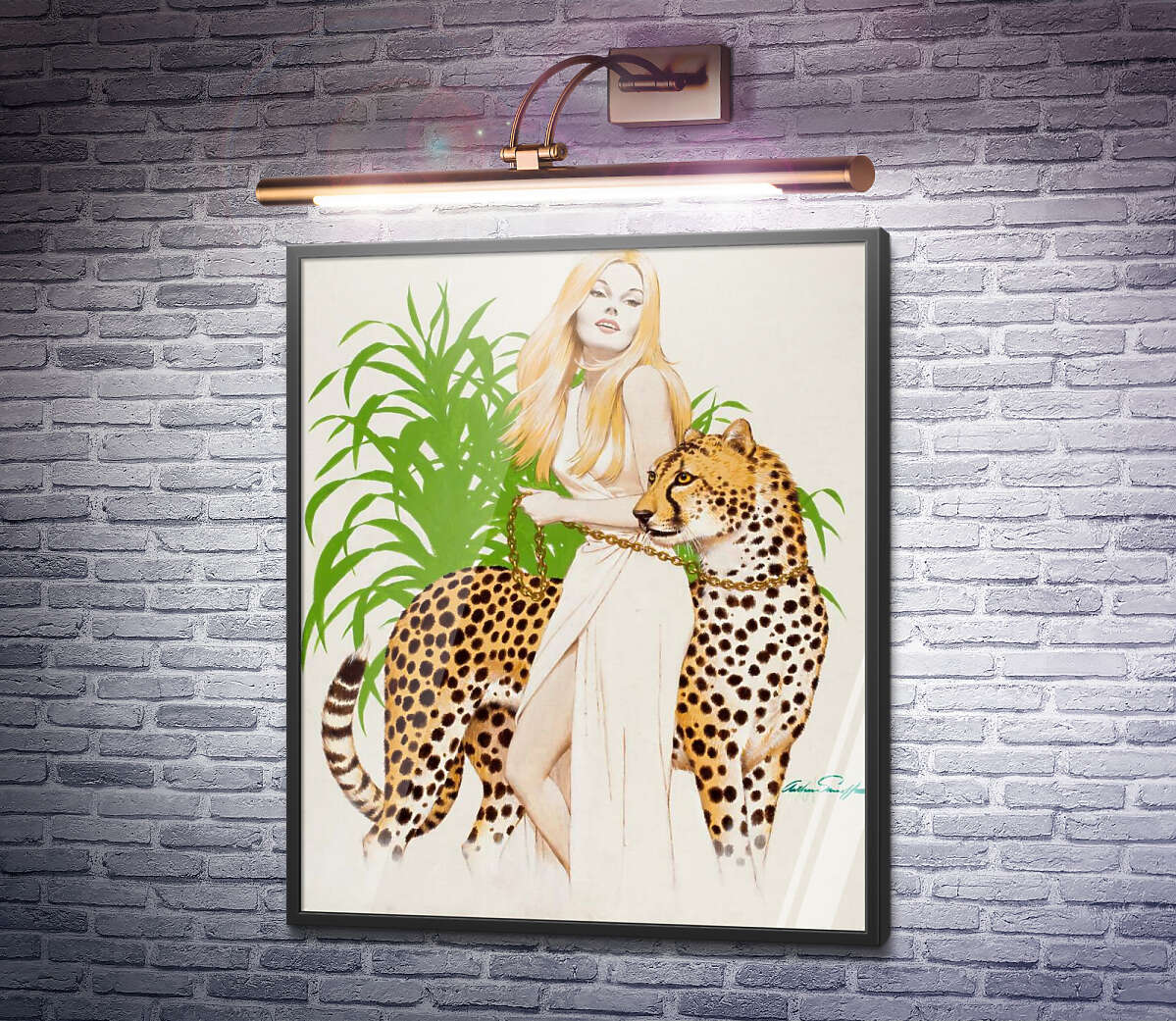 Постер Красуня з гепардом Артур Сарнофф