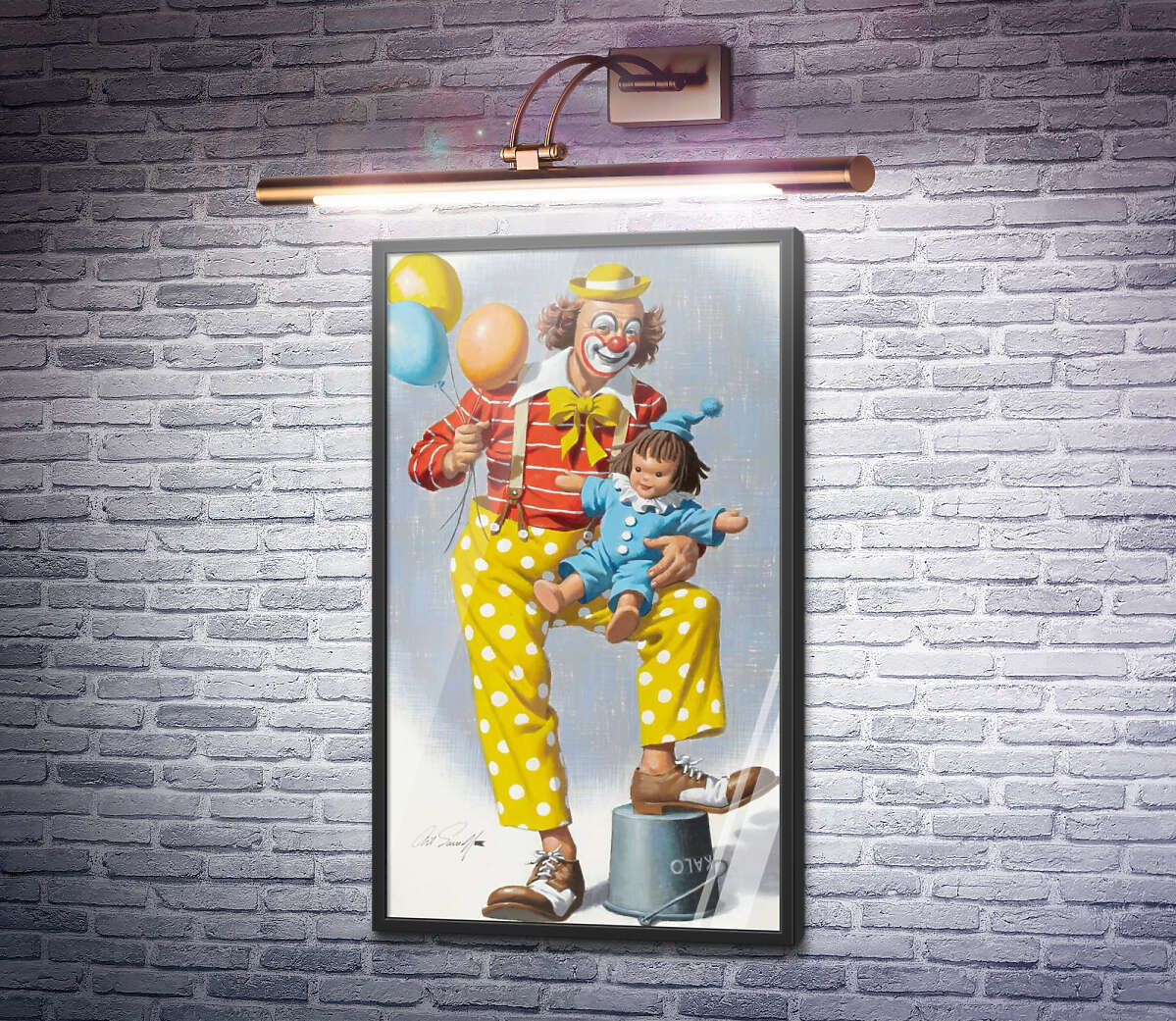 Постер Клоун с куклой Артур Сарнофф