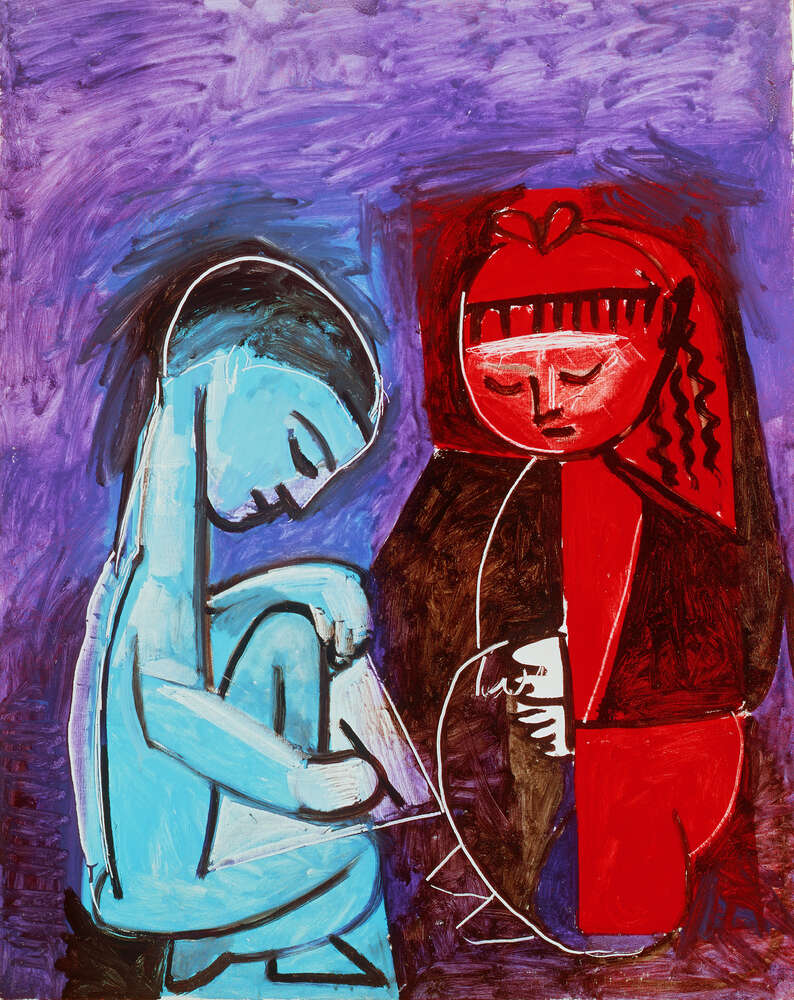 репродукция картина-постер  Два ребенка Пабло Пикассо