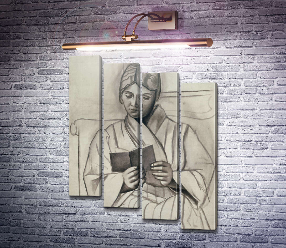 Модульна картина Ольга, яка читає книгу (Модуль №19) Пабло Пікассо