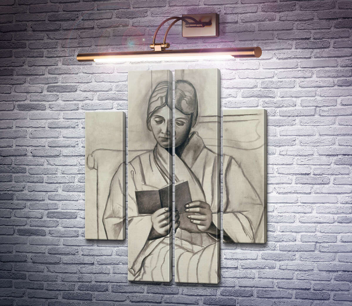 Модульна картина Ольга, яка читає книгу (Модуль №20) Пабло Пікассо Модульна картина Ольга, яка читає книгу (Модуль №20) Пабло Пікассо